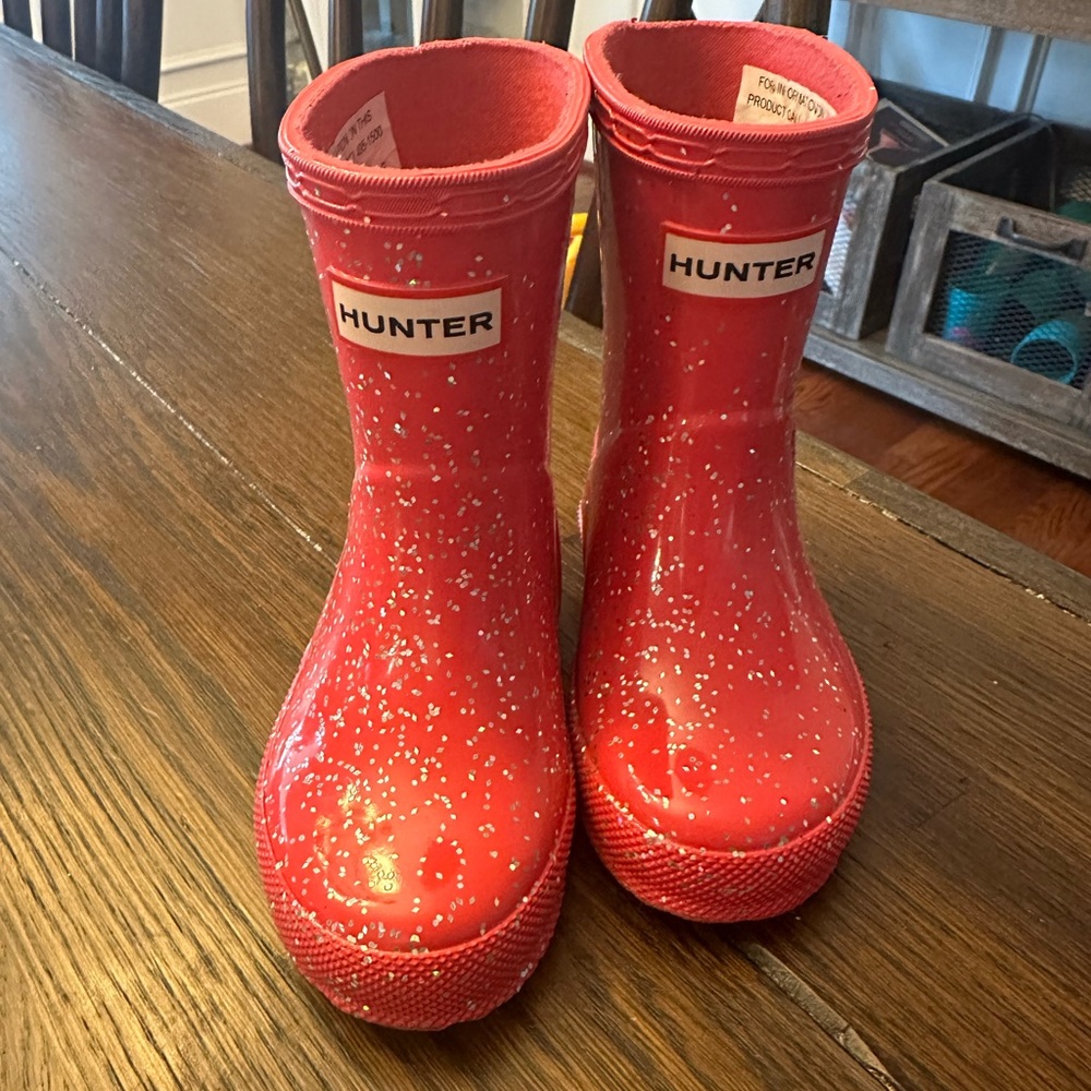 Toddler Hot Pink Glitter Hunter Boots